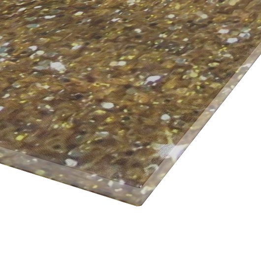 LuxusgoldGlitzer - Druckbild Schneidebrett (Ecke)