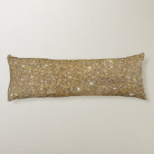 LuxusgoldGlitzer - Druckbild Seitenschläferkissen (Rückseite)