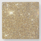 LuxusgoldGlitzer - Druckbild Steinuntersetzer (Vorderseite)