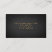 LuxusgoldKameraverschluss-Fotograf Visitenkarte (Rückseite)