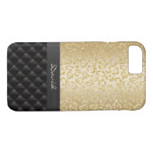 Luxusgoldleopard-Druck-individueller Name Case-Mate iPhone Hülle (Rückseite (Horizontal))