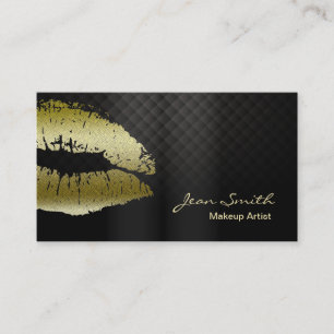 LuxusgoldlippenMaskenbildner Visitenkarte