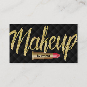 Luxusgoldlippenstift-moderner Maskenbildner Visitenkarte