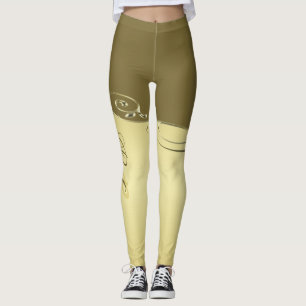 Luxusgoldmetall-Dekoration auf Militärgold Leggings