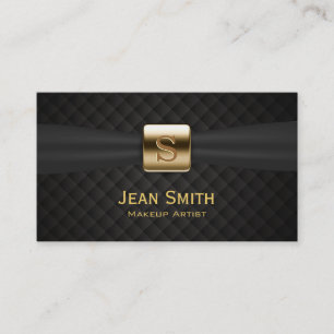 Luxusgoldmonogramm-Diamant steppt Maskenbildner Visitenkarte