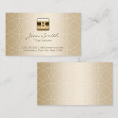 Luxusgoldmonogramm-Yogalehrer Visitenkarte (Vorne/Hinten)