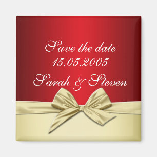 Luxusgoldweihnachtsband Save the Date Magnet