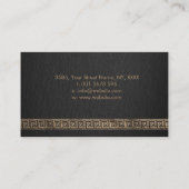 Luxusgriechischer Schlüssel - griechischer Mäander Visitenkarte (Rückseite)