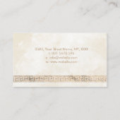 Luxusgriechischer Schlüssel - griechischer Mäander Visitenkarte (Rückseite)