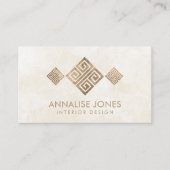 Luxusgriechischer Schlüssel - griechischer Mäander Visitenkarte (Vorderseite)