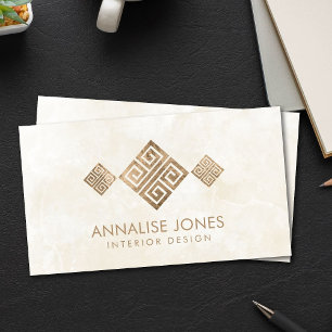 Luxusgriechischer Schlüssel - griechischer Mäander Visitenkarte