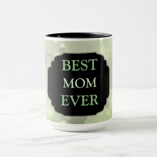 Luxusgrün Funkelnd "Best Mama Ever"-Design Tasse (Zentrum)