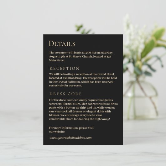 Luxusgrün mit Gold Begleitkarte (Stehend Vorderseite)