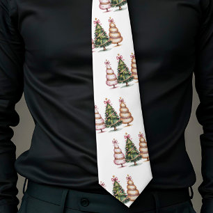 Luxusgrüne goldene Weihnachtsbäume minimalistische Krawatte
