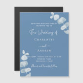 Luxushochzeit Eukalyptus Magneteinladung (Vorne/Hinten)