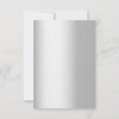 Luxushochzeit in weißem Blumen Einladung (Rückseite)