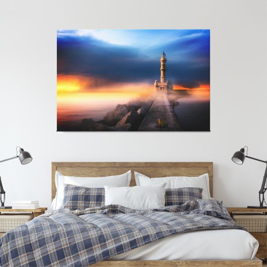 Luxushotel Wall Art Lighthouse Leinwanddruck (Insitu (Schlafzimmer))