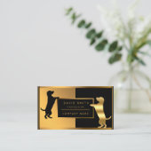 Luxushund Tierarzt Beruflich Ihren Text hinzufügen Visitenkarte (Stehend Vorderseite)