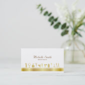 LuxusImitat-Goldkosmetik-Schönheits-Salon Visitenkarte (Stehend Vorderseite)