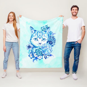 Luxuskatzen-Kunst-butterartiges weiches Fleecedecke