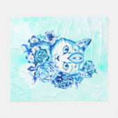 Luxuskatzen-Kunst-butterartiges weiches Fleecedecke (Vorderseite (Horizontal))