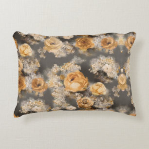 Luxuskissen mit eleganten goldenen Rose Dekokissen