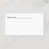 Luxusklasse Taxi Visitenkarte (Rückseite)