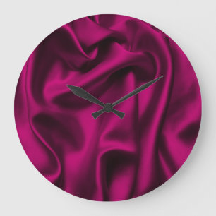 Luxuskleid Abstrakt: Grunge Silk Wave Große Wanduhr