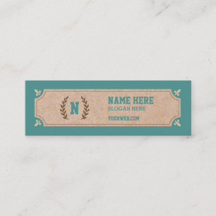 Luxuskraftpapier aquamarine mini visitenkarte
