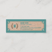 Luxuskraftpapier aquamarine mini visitenkarte (Rückseite)