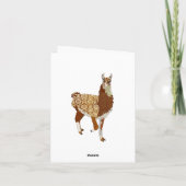 Luxuslama-Monogramm Notecard (Rückseite)