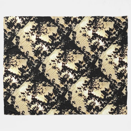 LuxusLeaves Fleecedecke (Vorderseite (Horizontal))