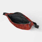 Luxusleder Texturierte goldenbraune Muster Bauchtasche (Offen)