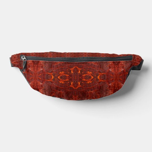 Luxusleder Texturierte goldenbraune Muster Bauchtasche (Ablage )