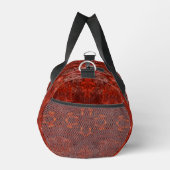 Luxusleder Texturierte goldenbraune Muster Duffle Bag (Rechts)