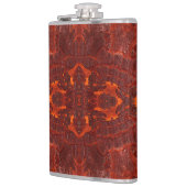 Luxusleder Texturierte goldenbraune Muster Flachmann (Links)