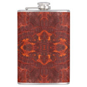 Luxusleder Texturierte goldenbraune Muster Flachmann (Vorderseite)