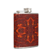 Luxusleder Texturierte goldenbraune Muster Flachmann (Rechts)