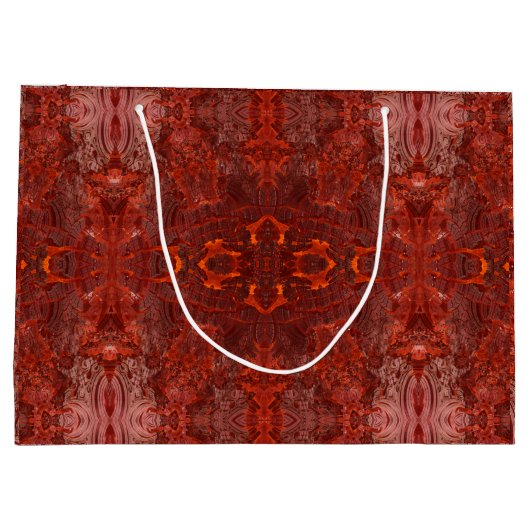 Luxusleder Texturierte goldenbraune Muster Große Geschenktüte (Rückseite)