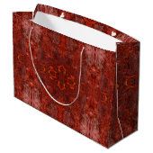 Luxusleder Texturierte goldenbraune Muster Große Geschenktüte (Rückseite Schrägansicht)