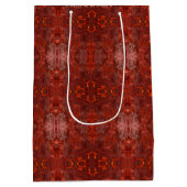 Luxusleder Texturierte goldenbraune Muster Mittlere Geschenktüte (Rückseite)