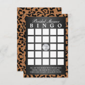 Luxusleopard-Druck-Brautparty-Bingo-Karten Einladung (Vorne/Hinten)