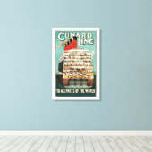 Luxusliner-Poster der Cunard-Seeschifffahrt, Leinwanddruck (Insitu (Holzboden))