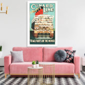 Luxusliner-Poster der Cunard-Seeschifffahrt, Leinwanddruck (Insitu (Wohnzimmer))