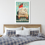 Luxusliner-Poster der Cunard-Seeschifffahrt, Leinwanddruck (Insitu (Schlafzimmer))