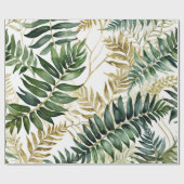Luxuslinie Fern leaf Golld Geschenkpapier (Flach)