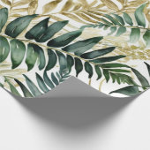 Luxuslinie Fern leaf Golld Geschenkpapier (Ecke)
