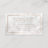 LuxusMarbel erröten rosa Rosen-Goldfolien-Bogen Visitenkarte (Rückseite)