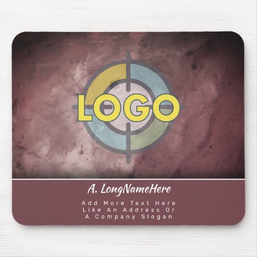 Luxusmarke Burgund Rot Executive Office Mousepad (Vorne)
