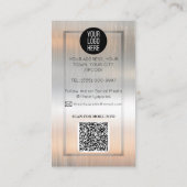 Luxusmarke gebürstetes Gold Metallic Gold Visitenkarte (Rückseite)